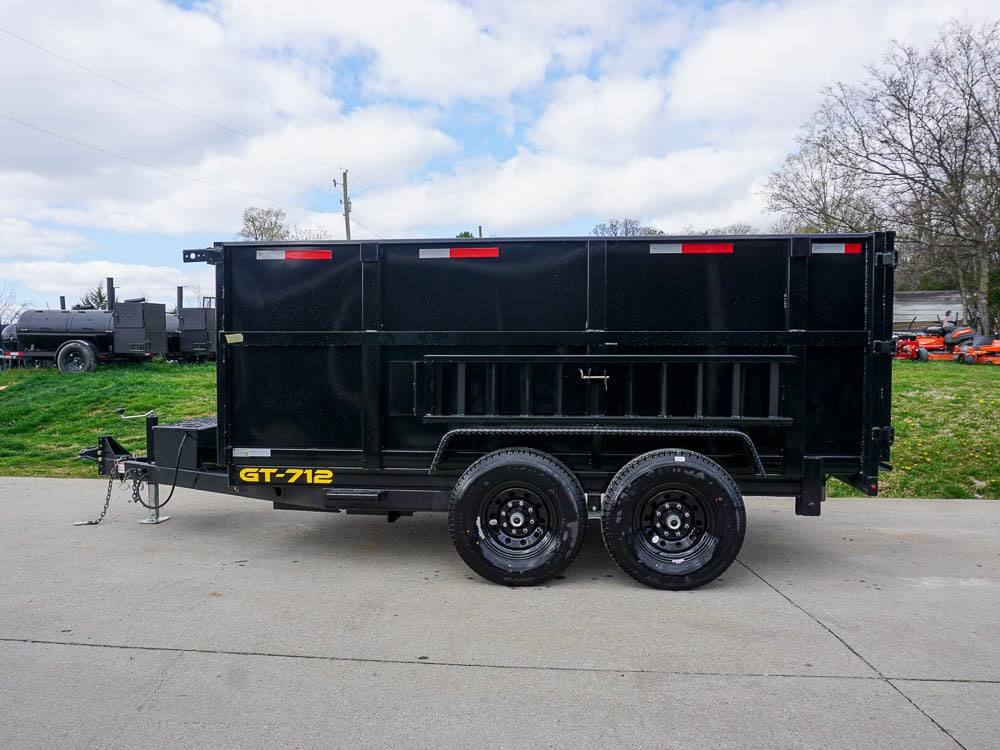 7x12 Hydraulic Dump Trailer with 4ft Sides (2) 7K Axles - Image 3