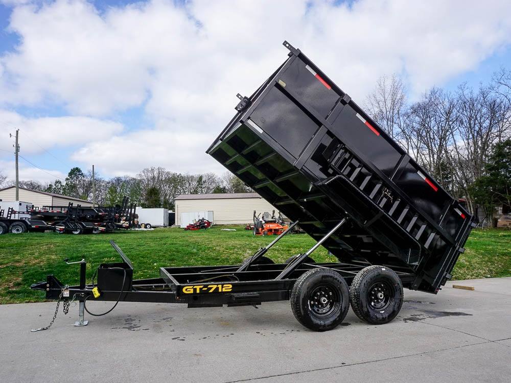 7x12 Hydraulic Dump Trailer with 4ft Sides (2) 7K Axles - Image 5