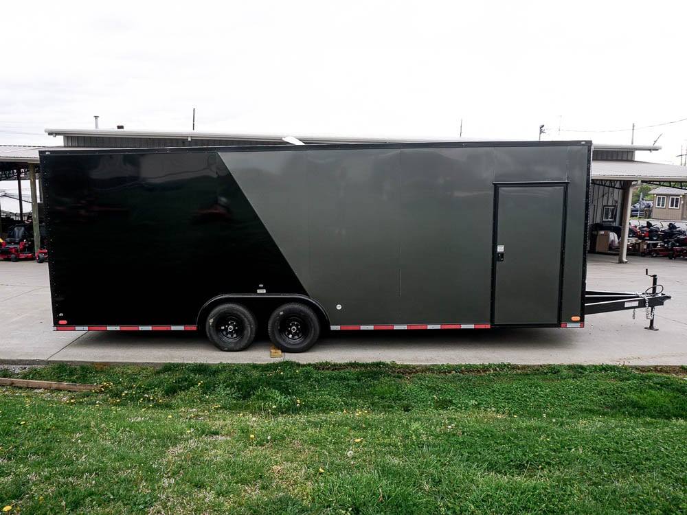 8.5 x 24 Charcoal/Black Enclosed Trailer with Blackout Package Storage - Image 8