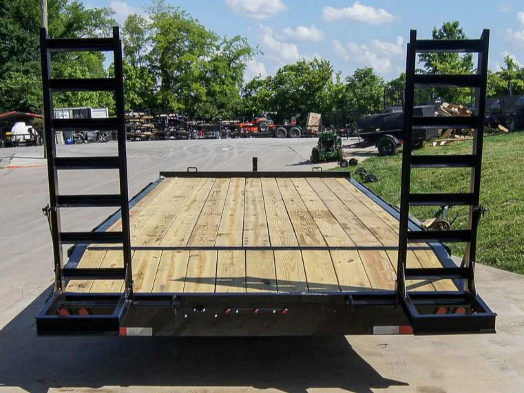 8.5x20 Deckover I-Beam Trailer (2) 5,200lb Axles Stand-Up Ramps 10k GVWR - Image 4