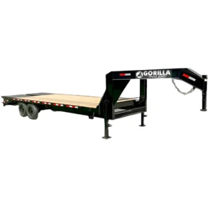 8.5x25 IBeam Gooseneck Deckover Trailer (2) 7K Axles King Kong Ramps 14K GVWR