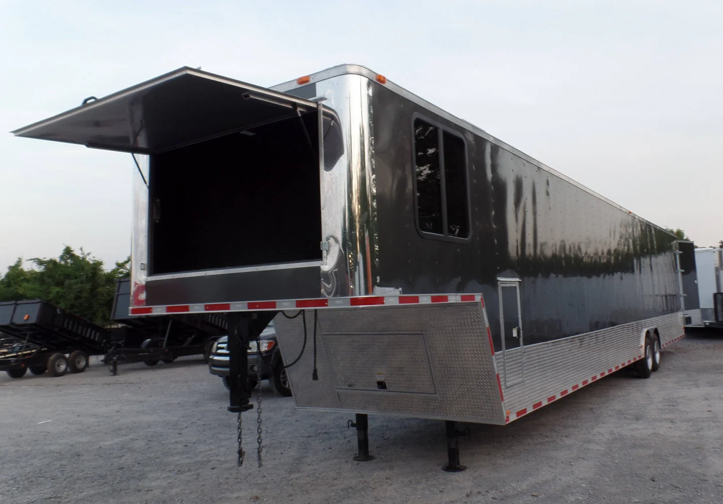 8.5 X 48 Charcoal Grey Enclosed Trailer Storage - Image 9