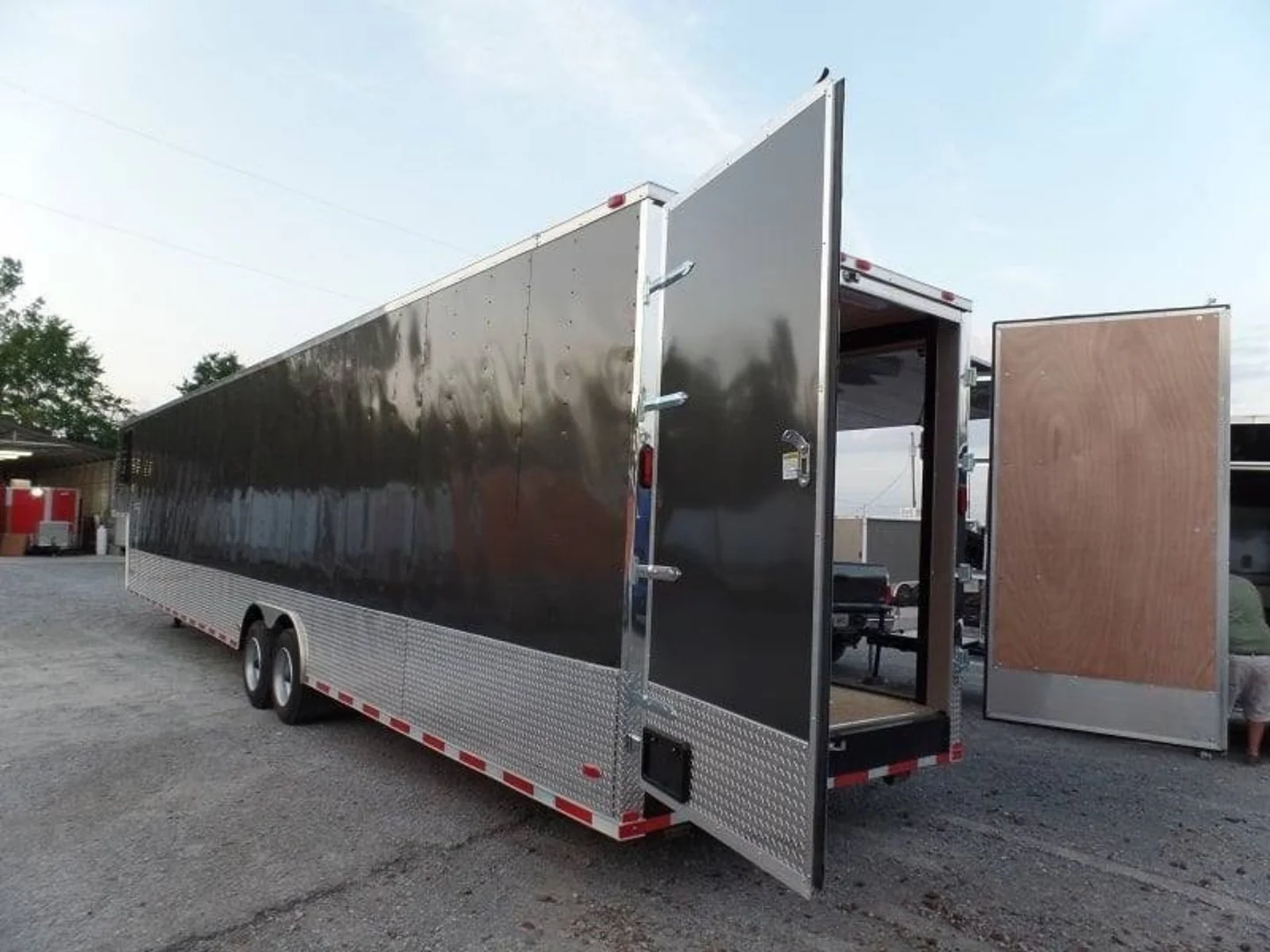 8.5 X 48 Charcoal Grey Enclosed Trailer Storage - Image 6